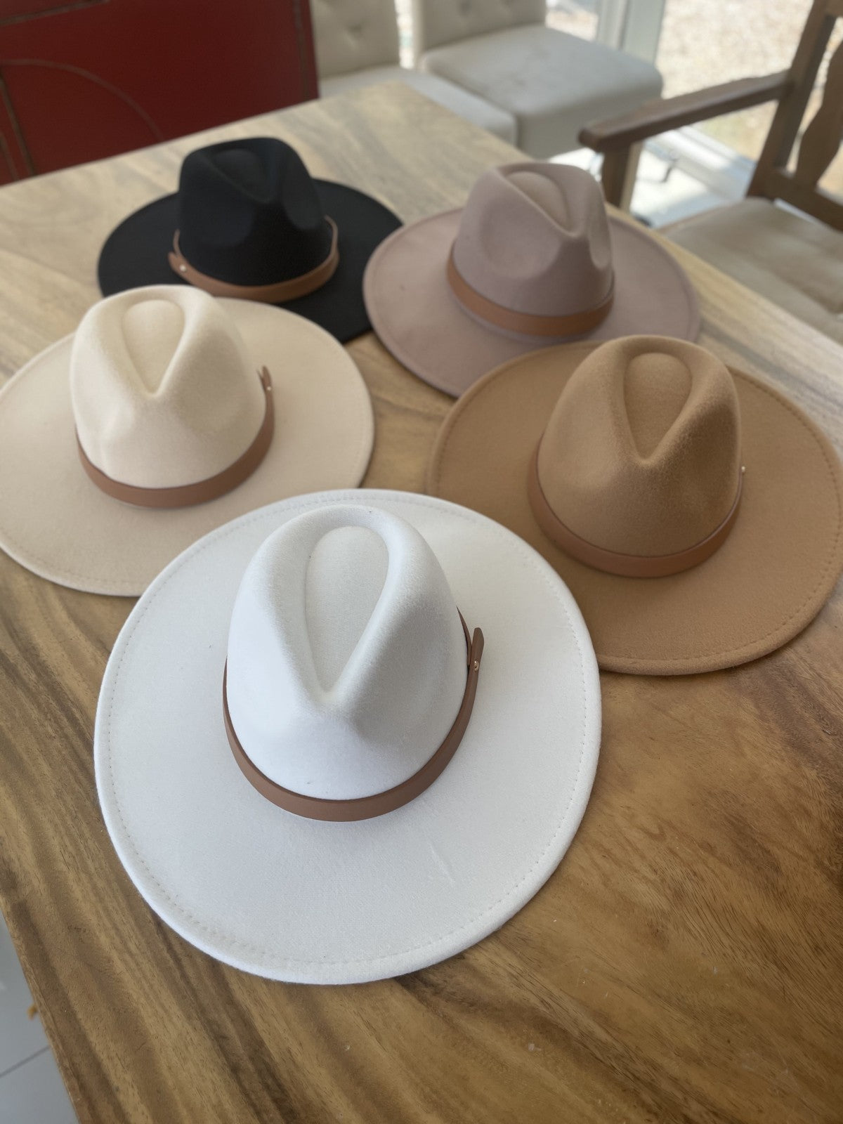 Wide Brim Panama Hat with Belt