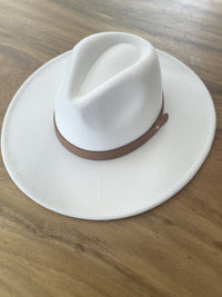 Wide Brim Panama Hat with Belt