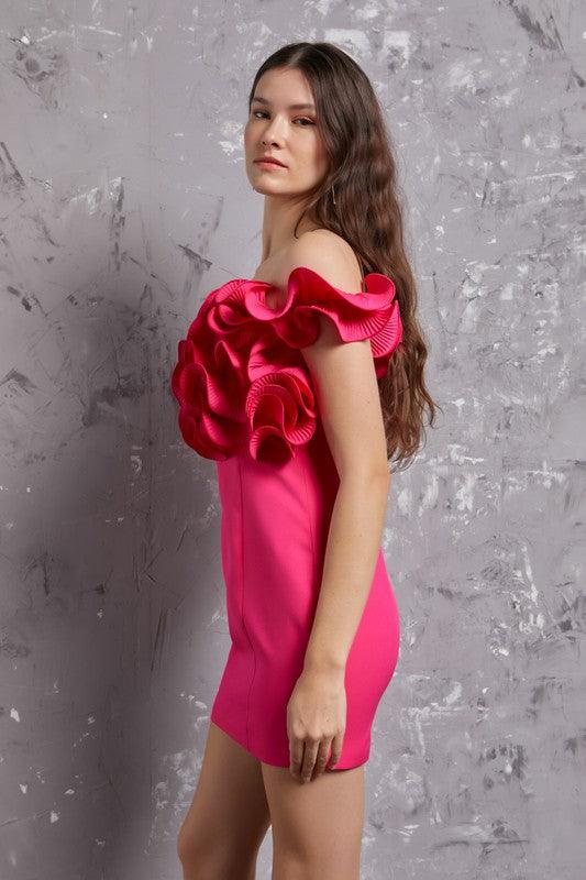 Women's Hem Wired Ruffle Dress - SoCo Hernando