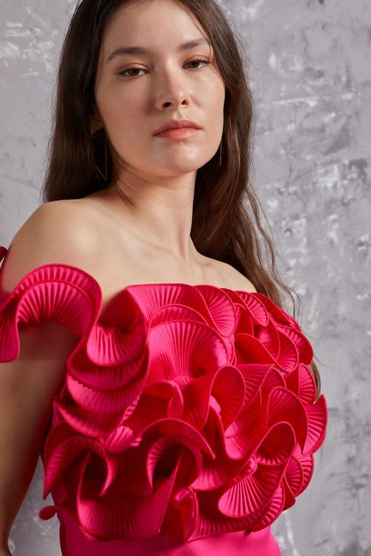 Women's Hem Wired Ruffle Dress - SoCo Hernando