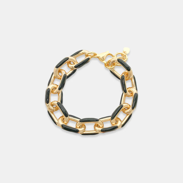 Women's Enamel Paperclip Chain Bracelet - SoCo Hernando