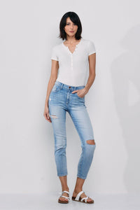 Women's Sneak Peak High Rise Crop Skinny Denim Jeans - SoCo Hernando