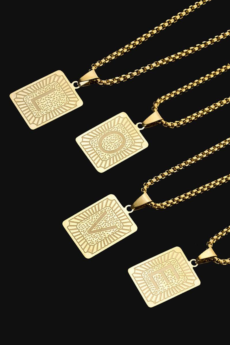 Women's Accity Initial Pendant Necklace/Gold - SoCo Hernando